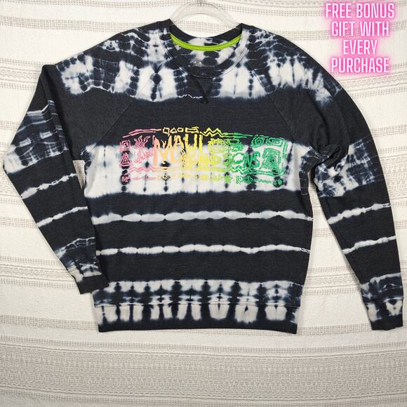 Maui & Sons Unisex Tie Dye Crew Neck Sweatshirt Size M - Picture 1 of 8